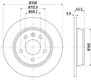 Тормозной диск HELLA 8DD 355 104-501