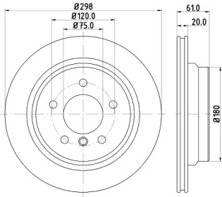 Тормозной диск HELLA 8DD 355 104-612