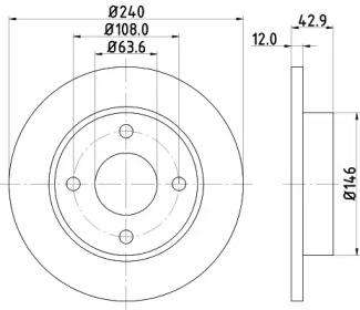 Тормозной диск HELLA 8DD 355 104-631