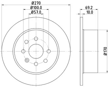 Тормозной диск HELLA 8DD 355 104-661