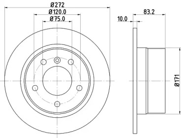 Тормозной диск HELLA 8DD 355 124-711