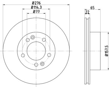 Тормозной диск HELLA 8DD 355 105-101