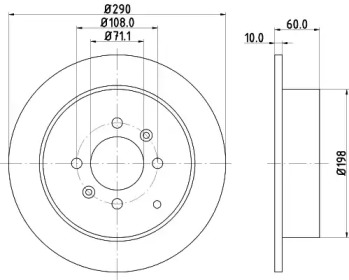 Тормозной диск HELLA 8DD 355 105-231