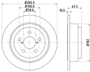 Тормозной диск HELLA 8DD 355 105-331