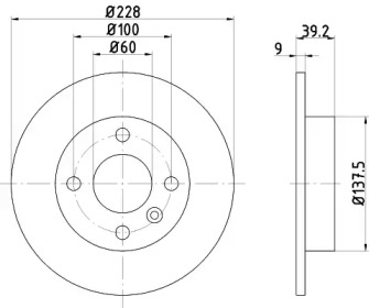 Тормозной диск HELLA 8DD 355 105-441