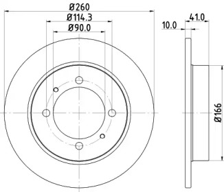 Тормозной диск HELLA 8DD 355 124-731