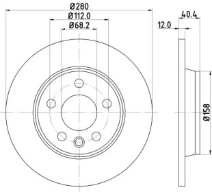 Тормозной диск HELLA 8DD 355 105-601