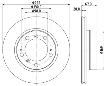 Тормозной диск HELLA 8DD 355 105-721