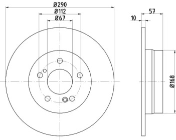 Тормозной диск HELLA 8DD 355 121-862