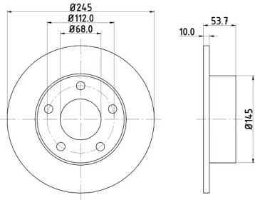 Тормозной диск HELLA 8DD 355 105-911