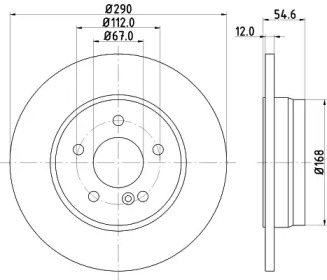 Тормозной диск HELLA 8DD 355 105-941