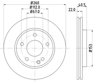 Тормозной диск HELLA 8DD 355 105-981