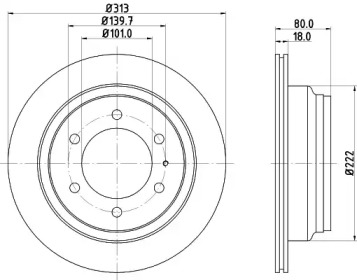 Тормозной диск HELLA 8DD 355 106-021