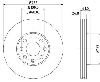 Тормозной диск HELLA 8DD 355 106-051