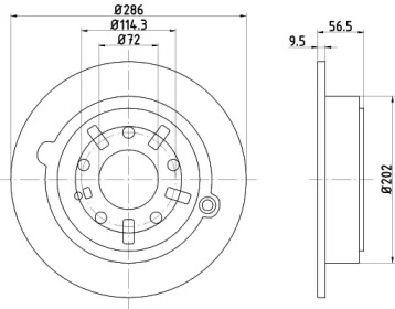 Тормозной диск HELLA 8DD 355 106-211