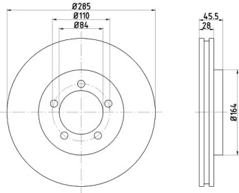 Тормозной диск HELLA 8DD 355 106-251