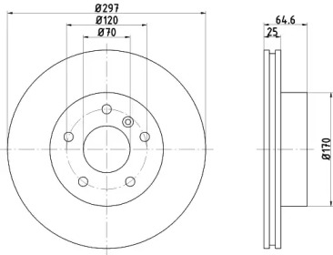 Тормозной диск HELLA 8DD 355 106-271