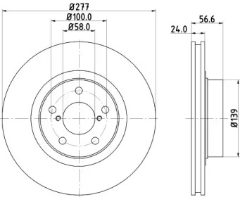 Тормозной диск HELLA 8DD 355 129-421