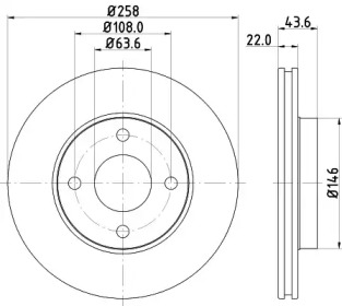 Тормозной диск HELLA 8DD 355 106-421