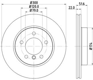 Тормозной диск HELLA 8DD 355 127-391