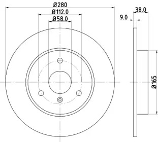 Тормозной диск HELLA 8DD 355 106-591