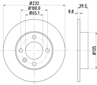 Тормозной диск HELLA 8DD 355 106-681