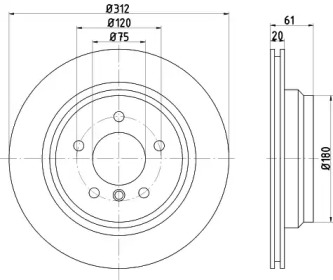 Тормозной диск HELLA 8DD 355 106-791