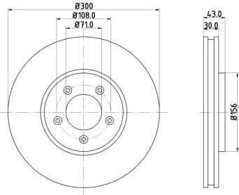 Тормозной диск HELLA 8DD 355 122-132