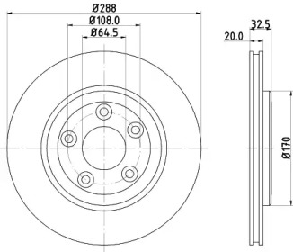 Тормозной диск HELLA 8DD 355 122-142