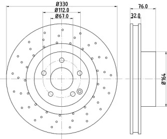 Тормозной диск HELLA 8DD 355 106-841