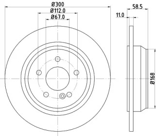 Тормозной диск HELLA 8DD 355 106-891