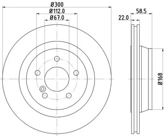 Тормозной диск HELLA 8DD 355 106-911