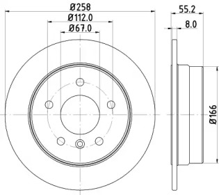 Тормозной диск HELLA 8DD 355 106-941