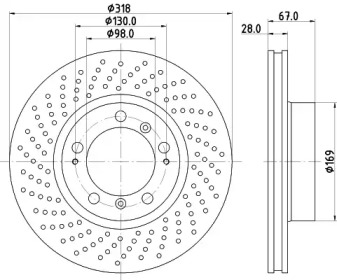 Тормозной диск HELLA 8DD 355 121-881