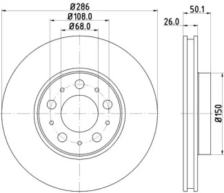 Тормозной диск HELLA 8DD 355 107-041