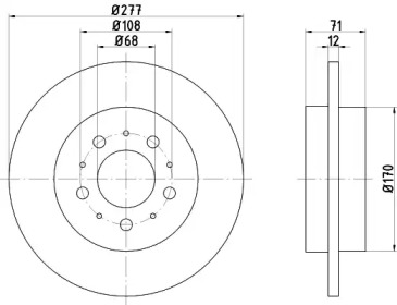 Тормозной диск HELLA 8DD 355 107-101