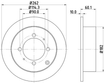 Тормозной диск HELLA 8DD 355 107-331