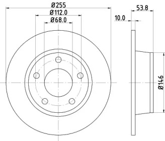 Тормозной диск HELLA 8DD 355 107-352