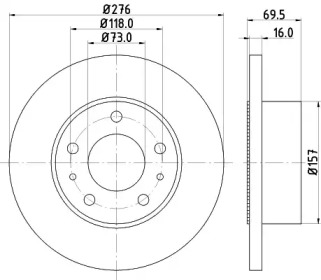 Тормозной диск HELLA 8DD 355 107-421