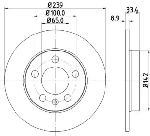 Тормозной диск HELLA 8DD 355 107-461