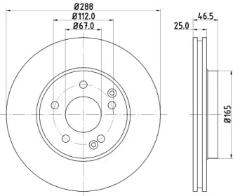 Тормозной диск HELLA 8DD 355 107-482