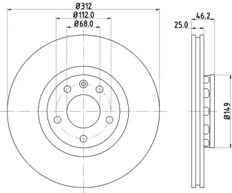 Тормозной диск HELLA 8DD 355 107-511