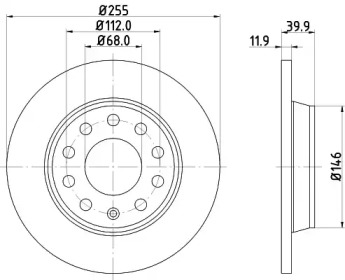 Тормозной диск HELLA 8DD 355 107-561