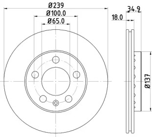 Тормозной диск HELLA 8DD 355 107-641