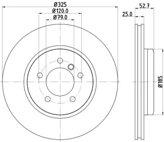 Тормозной диск HELLA 8DD 355 107-671