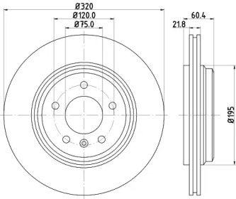 Тормозной диск HELLA 8DD 355 107-691