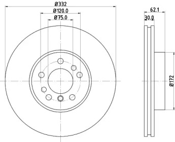 Тормозной диск HELLA 8DD 355 107-721