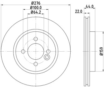 Тормозной диск HELLA 8DD 355 107-792