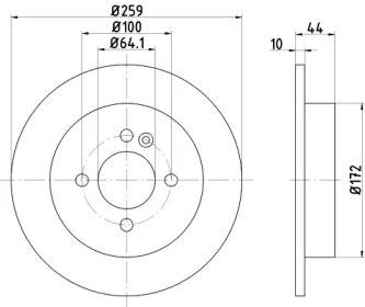 Тормозной диск HELLA 8DD 355 107-811