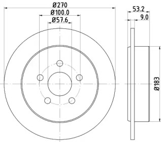 Тормозной диск HELLA 8DD 355 107-921